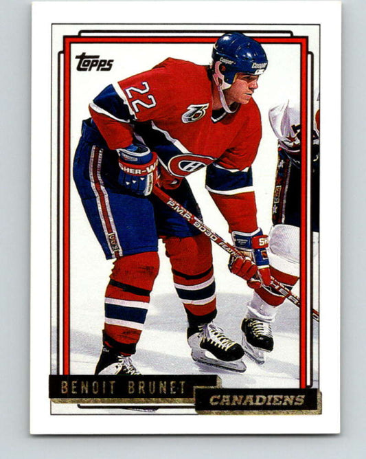1992-93 Topps Gold #137G Benoit Brunet Mint Montreal Canadiens  Image 1