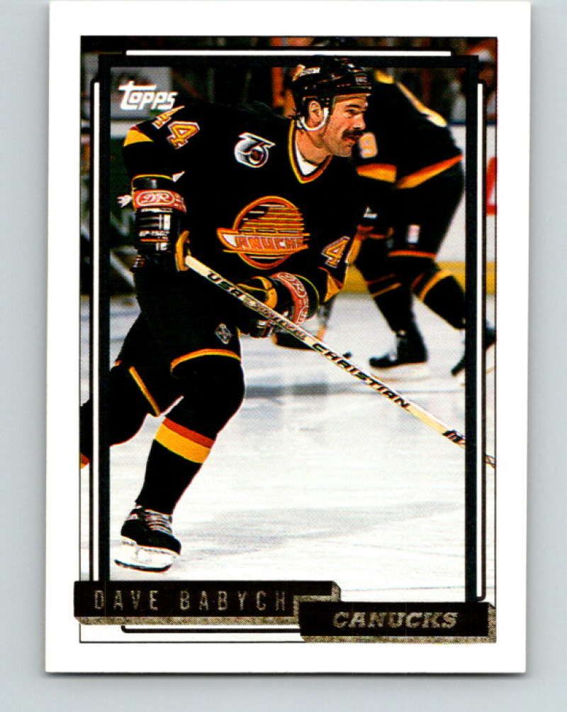 1992-93 Topps Gold #138G Dave Babych Mint Vancouver Canucks  Image 1