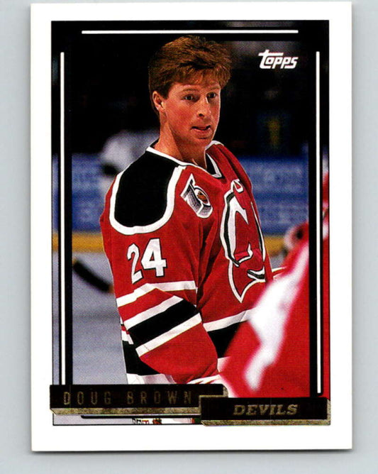 1992-93 Topps Gold #139G Doug Brown Mint New Jersey Devils  Image 1