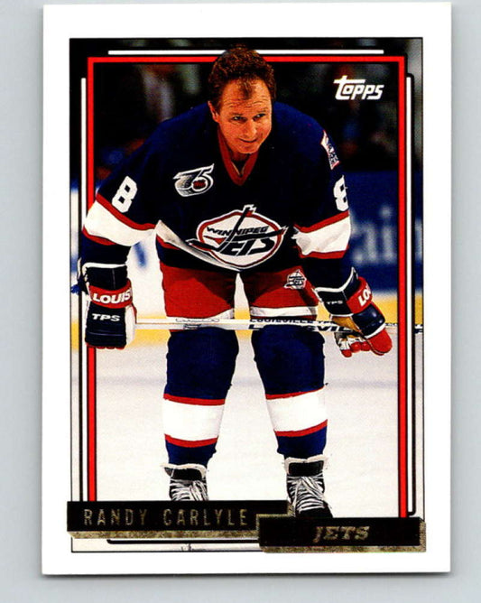 1992-93 Topps Gold #147G Randy Carlyle Mint Winnipeg Jets