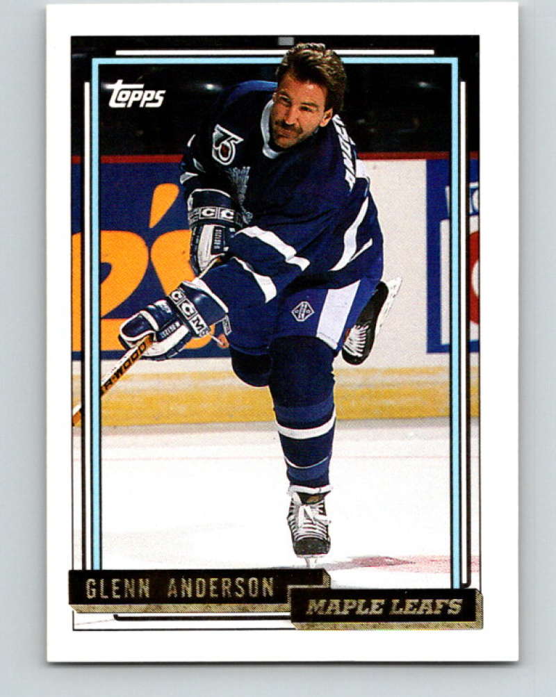 1992-93 Topps Gold #162G Glenn Anderson Mint Toronto Maple Leafs