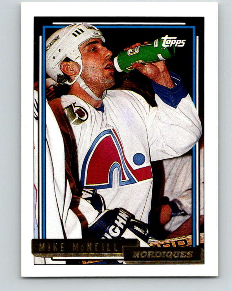 1992-93 Topps Gold #166G Mike McNeill Mint Quebec Nordiques  Image 1