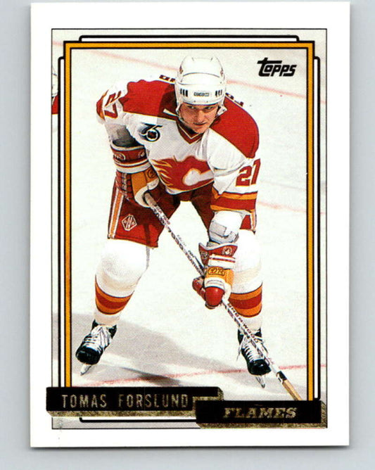 1992-93 Topps Gold #186G Tomas Forslund Mint Calgary Flames  Image 1