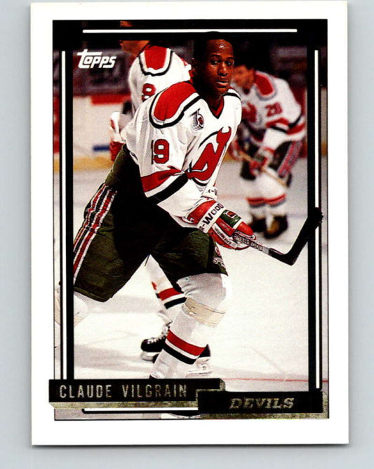 1992-93 Topps Gold #187G Claude Vilgrain Mint New Jersey Devils  Image 1