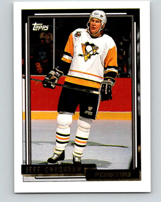 1992-93 Topps Gold #196G Jeff Chychrun Mint Pittsburgh Penguins  Image 1