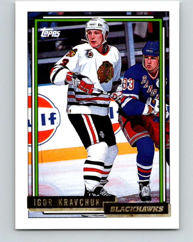 1992-93 Topps Gold #200G Igor Kravchuk Mint Chicago Blackhawks  Image 1