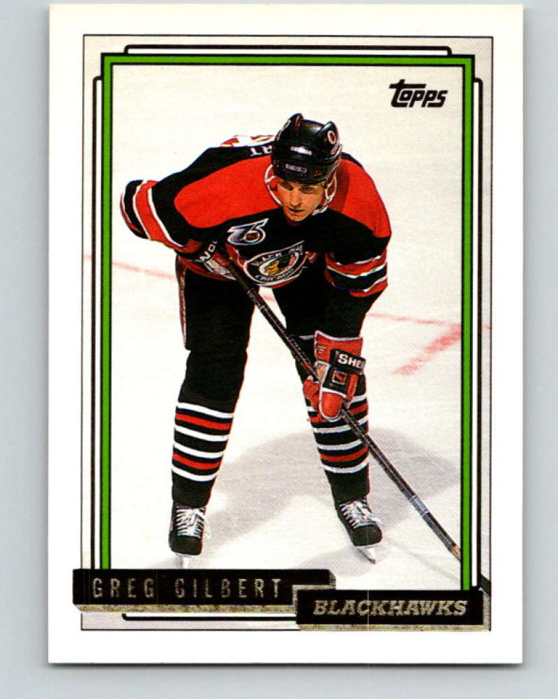 1992-93 Topps Gold #218G Greg Gilbert Mint Chicago Blackhawks  Image 1