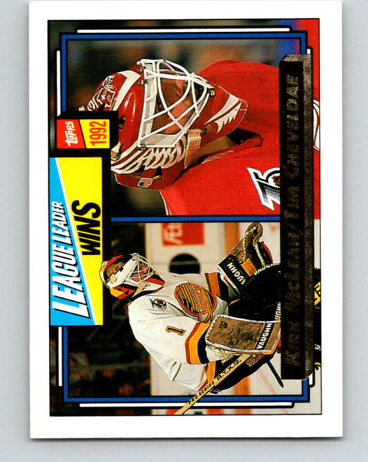 1992-93 Topps Gold #225G Tim Cheveldae LL Mint Detroit Red Wings