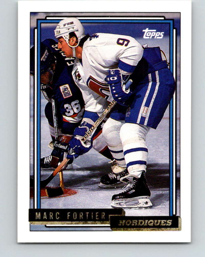 1992-93 Topps Gold #226G Marc Fortier Mint Quebec Nordiques
