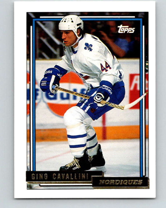 1992-93 Topps Gold #234G Gino Cavallini Mint Quebec Nordiques