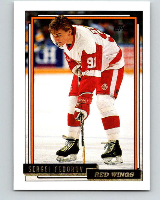1992-93 Topps Gold #252G Sergei Fedorov Mint Detroit Red Wings