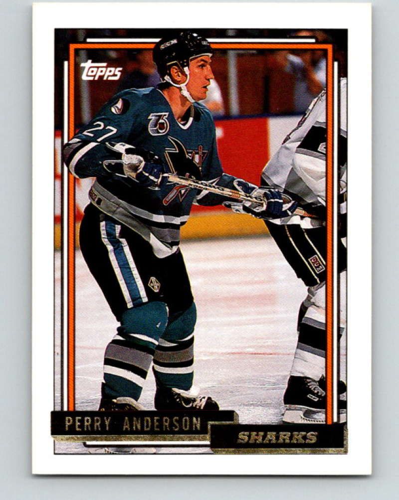 1992-93 Topps Gold #286G Perry Anderson Mint San Jose Sharks  Image 1