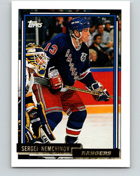 1992-93 Topps Gold #287G Sergei Nemchinov Mint New York Rangers  Image 1