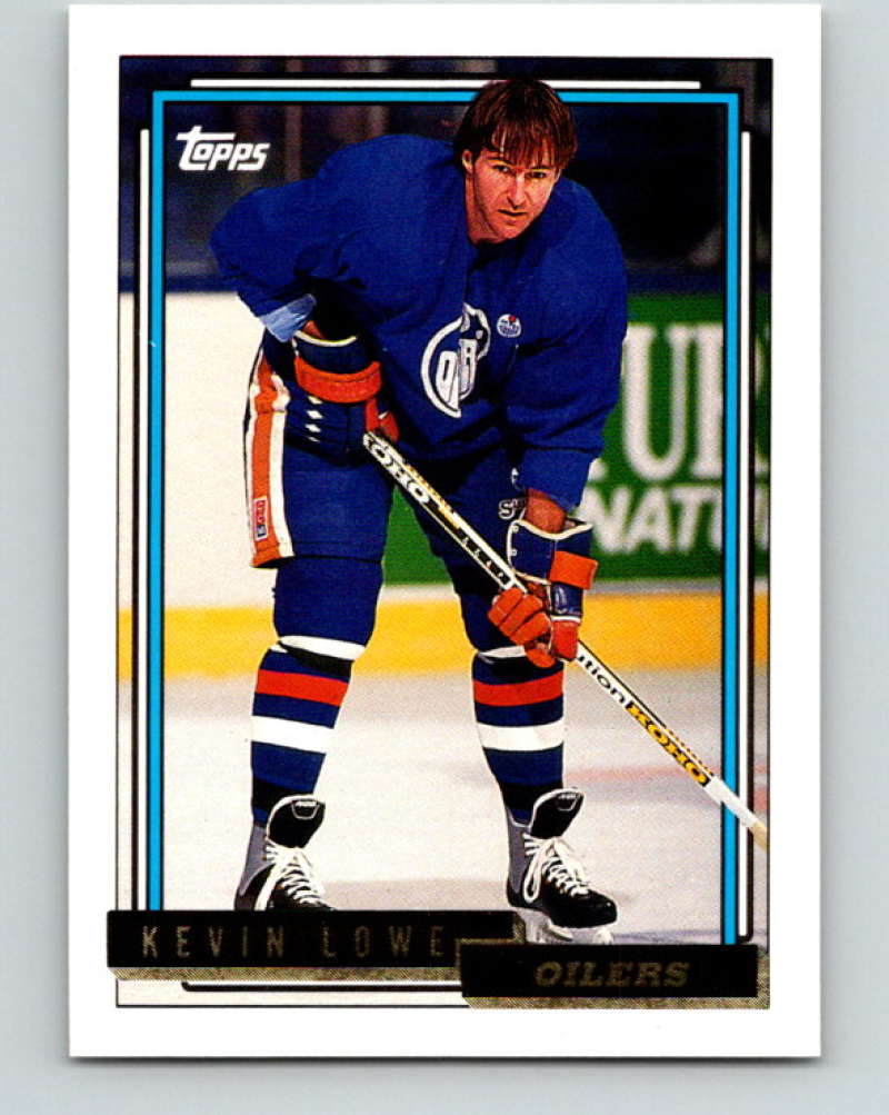 1992-93 Topps Gold #290G Kevin Lowe Mint Edmonton Oilers