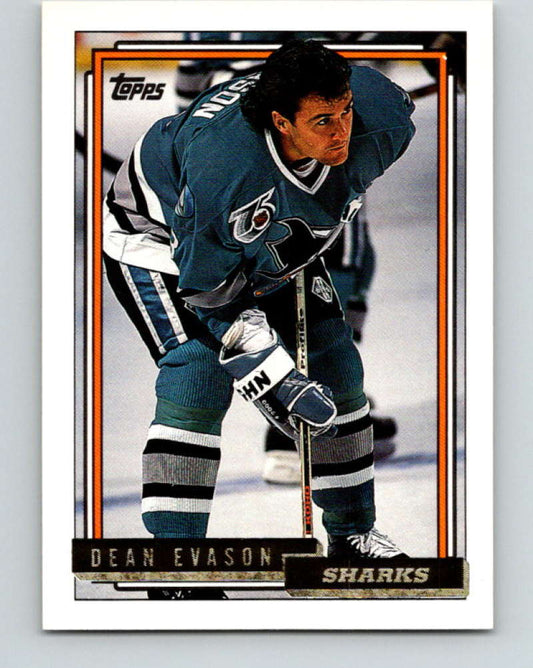1992-93 Topps Gold #304G Dean Evason Mint San Jose Sharks