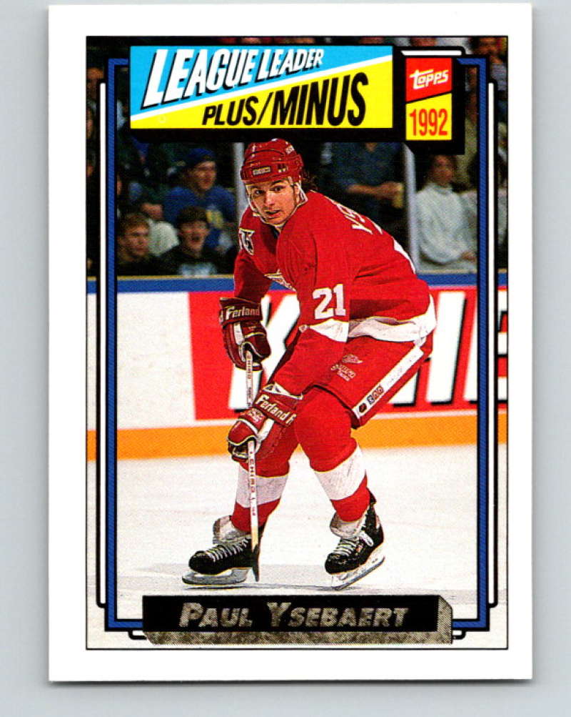 1992-93 Topps Gold #314G Paul Ysebaert LL Mint Detroit Red Wings  Image 1