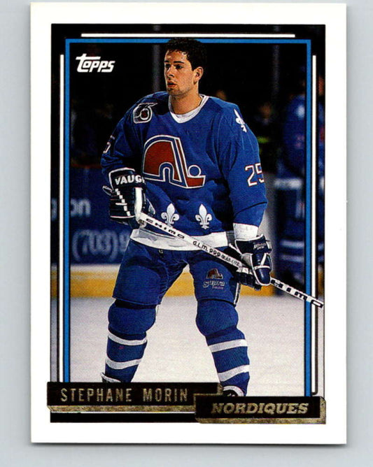1992-93 Topps Gold #316G Stephane Morin Mint Quebec Nordiques  Image 1