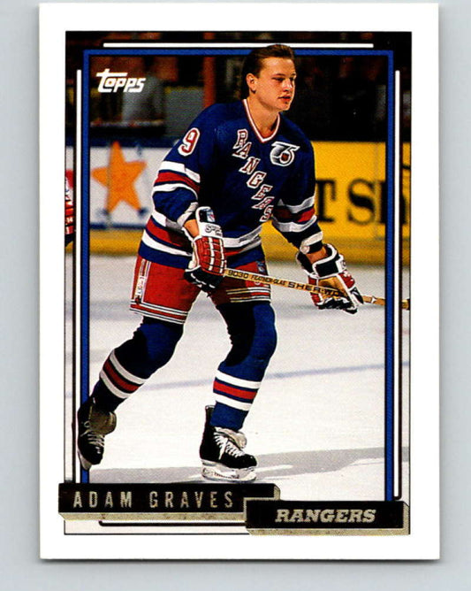 1992-93 Topps Gold #329G Adam Graves Mint New York Rangers  Image 1