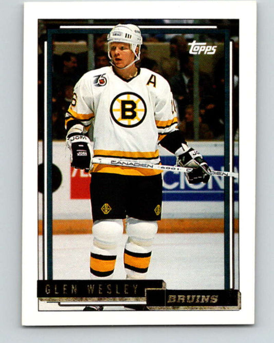 1992-93 Topps Gold #346G Glen Wesley Mint Boston Bruins  Image 1