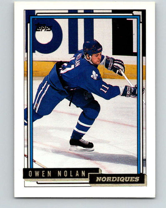 1992-93 Topps Gold #349G Owen Nolan Mint Quebec Nordiques