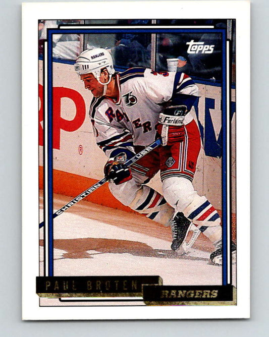 1992-93 Topps Gold #355G Paul Broten Mint New York Rangers