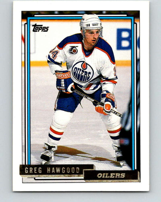 1992-93 Topps Gold #358G Greg Hawgood Mint Edmonton Oilers