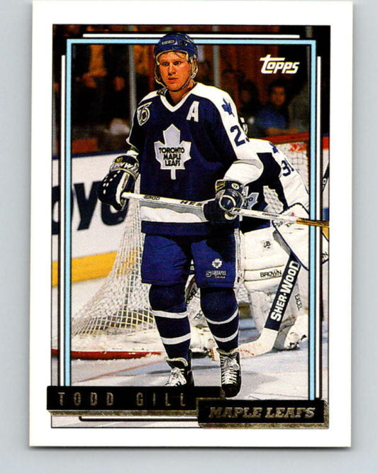 1992-93 Topps Gold #374G Todd Gill Mint Toronto Maple Leafs
