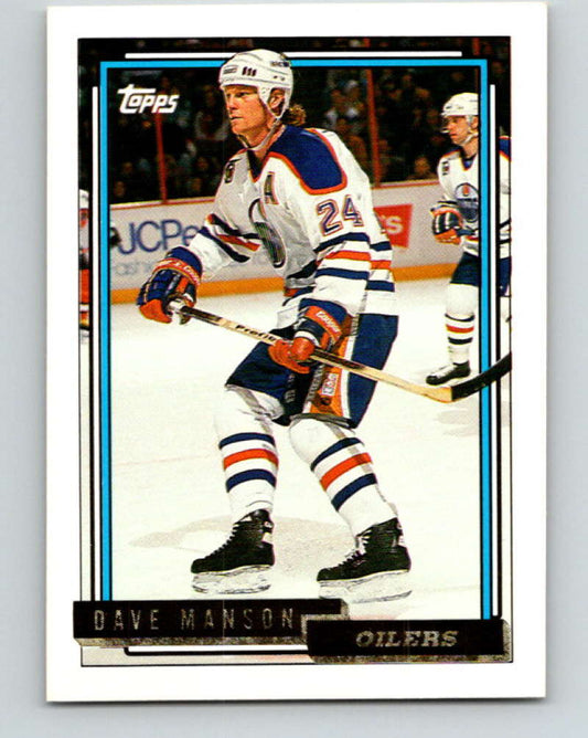 1992-93 Topps Gold #389G Dave Manson Mint Edmonton Oilers  Image 1