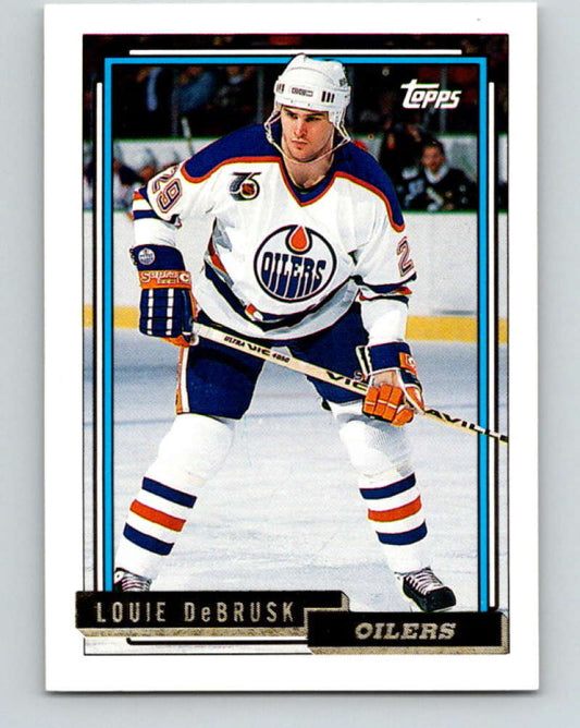 1992-93 Topps Gold #392G Louie DeBrusk Mint Edmonton Oilers