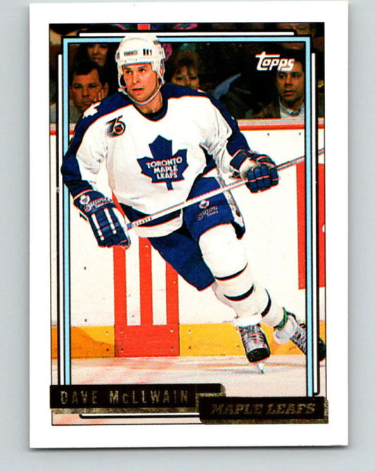 1992-93 Topps Gold #393G Dave McLlwain Mint Toronto Maple Leafs
