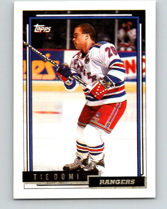 1992-93 Topps Gold #395G Tie Domi Mint New York Rangers