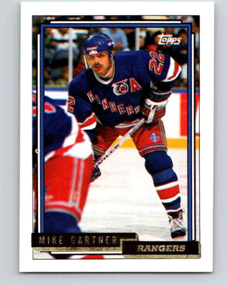 1992-93 Topps Gold #404G Mike Gartner Mint New York Rangers