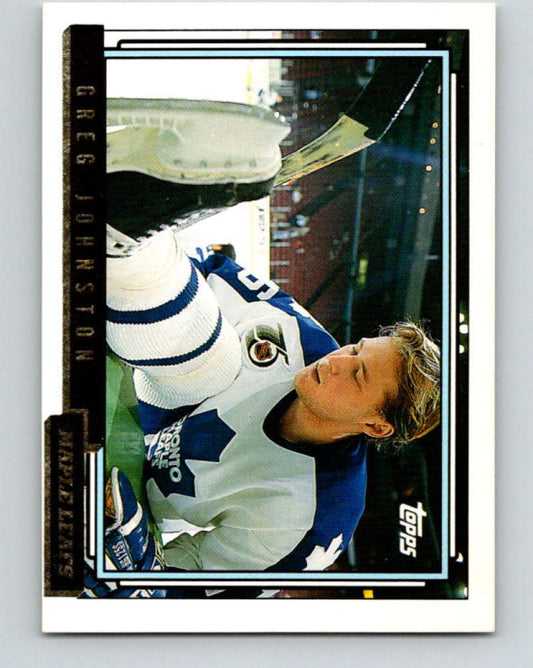 1992-93 Topps Gold #413G Greg Johnston Mint Toronto Maple Leafs