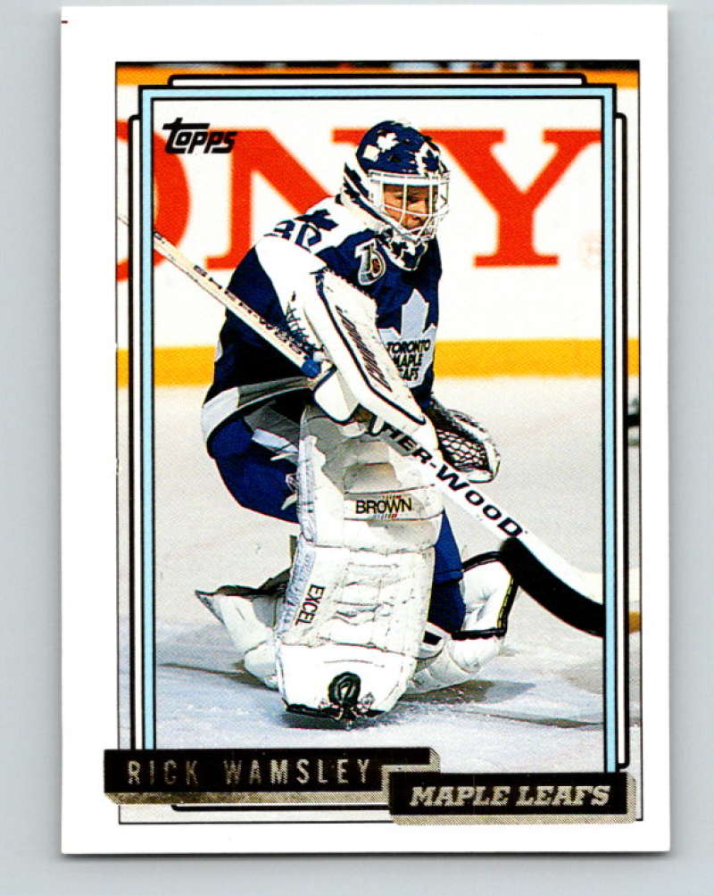 1992-93 Topps Gold #425G Rick Wamsley Mint Toronto Maple Leafs
