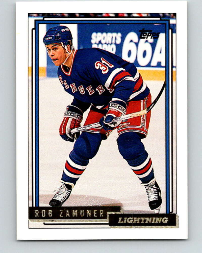 1992-93 Topps Gold #426G Rob Zamuner Mint New York Rangers  Image 1
