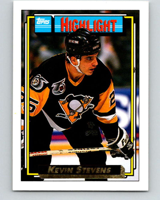 1992-93 Topps Gold #429G Kevin Stevens HL Mint Pittsburgh Penguins