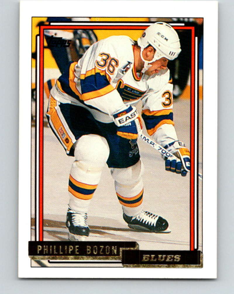 1992-93 Topps Gold #433G Philippe Bozon Mint St. Louis Blues  Image 1