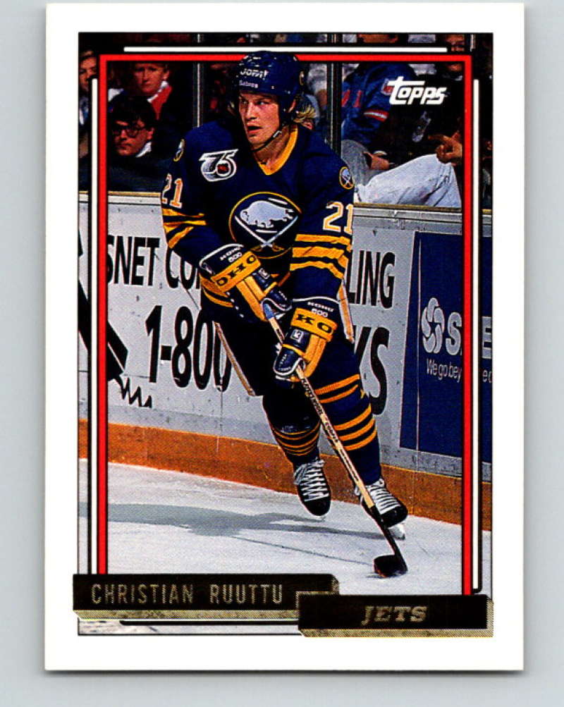 1992-93 Topps Gold #485G Christian Ruuttu Mint Buffalo Sabres