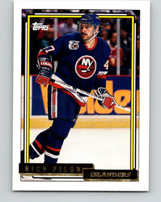 1992-93 Topps Gold #492G Rich Pilon Mint New York Islanders  Image 1