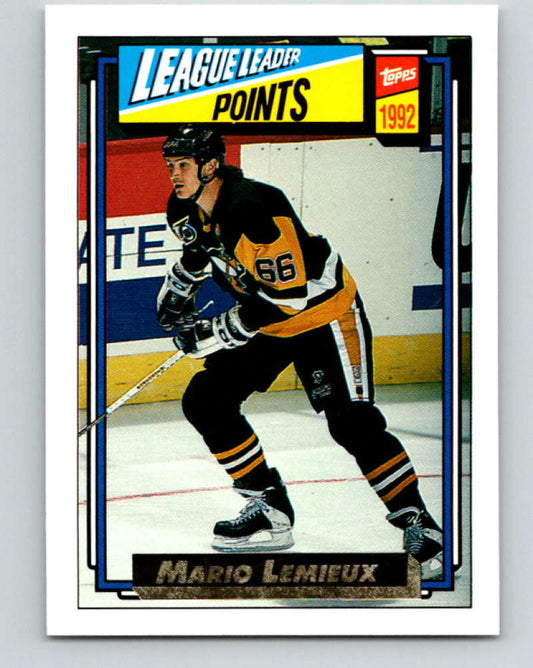 1992-93 Topps Gold #504G Mario Lemieux LL Mint Pittsburgh Penguins