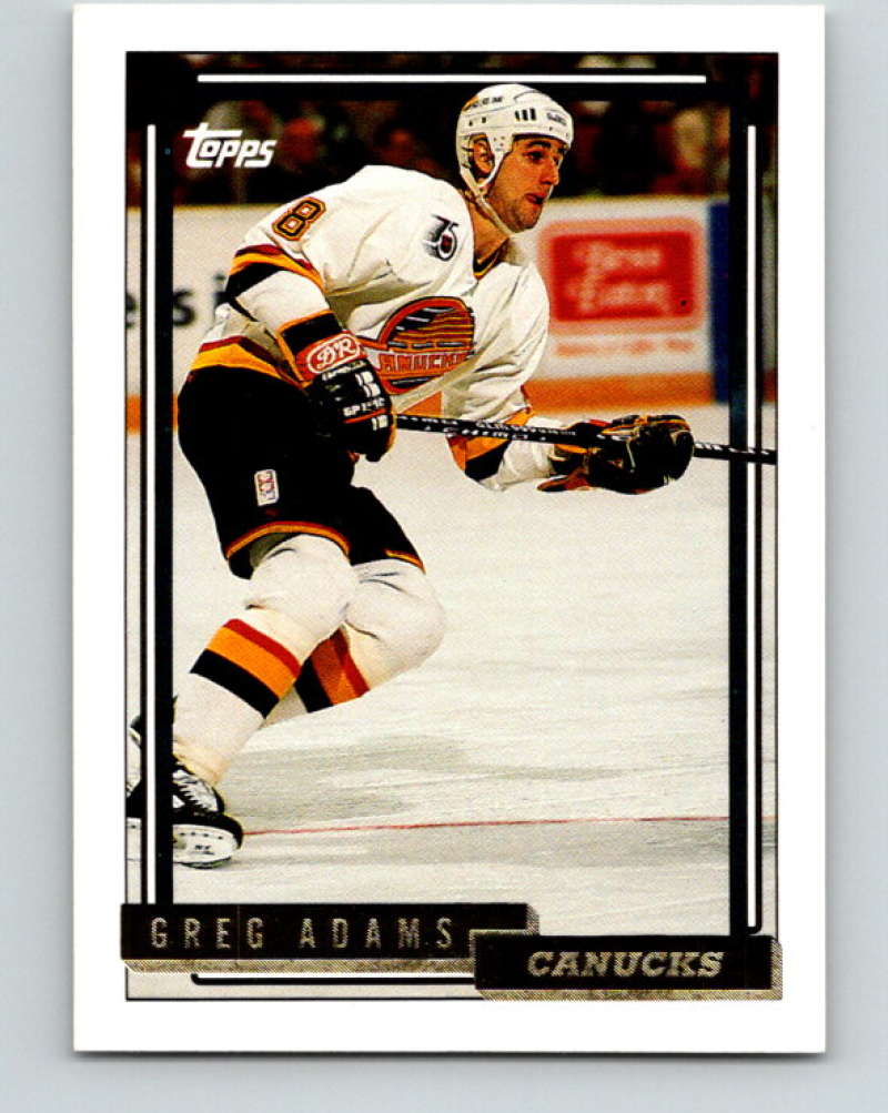 1992-93 Topps Gold #507G Greg Adams Mint Vancouver Canucks  Image 1