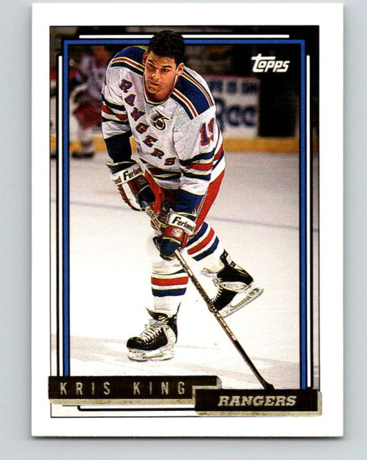 1992-93 Topps Gold #509G Kris King Mint New York Rangers  Image 1