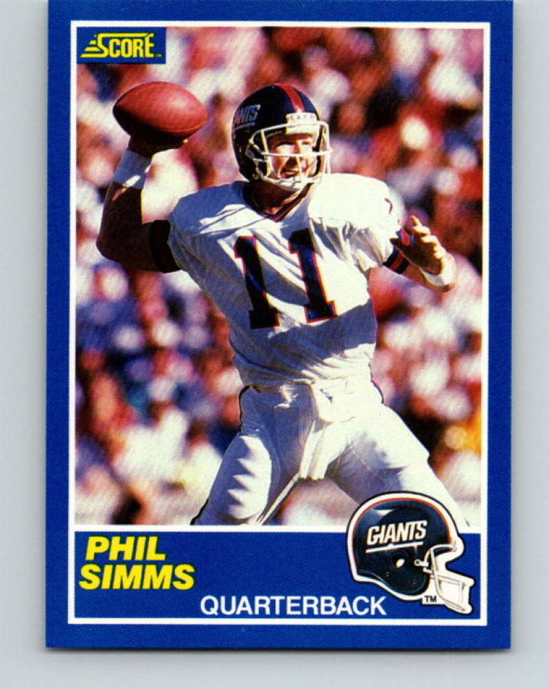 1989 Score #6 Phil Simms Mint New York Giants  Image 1