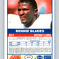 1989 Score #57 Bennie Blades Mint RC Rookie Detroit Lions  Image 2