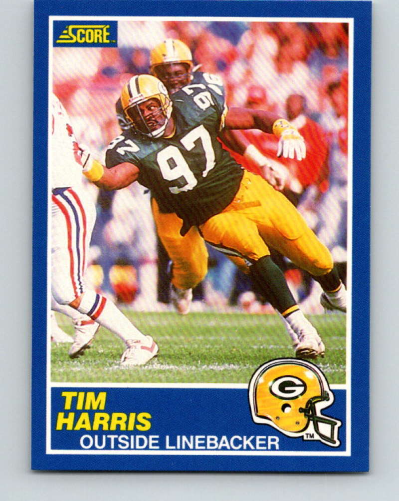 1989 Score #58 Tim Harris Mint Green Bay Packers  Image 1