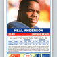 1989 Score #62 Neal Anderson Mint Chicago Bears  Image 2
