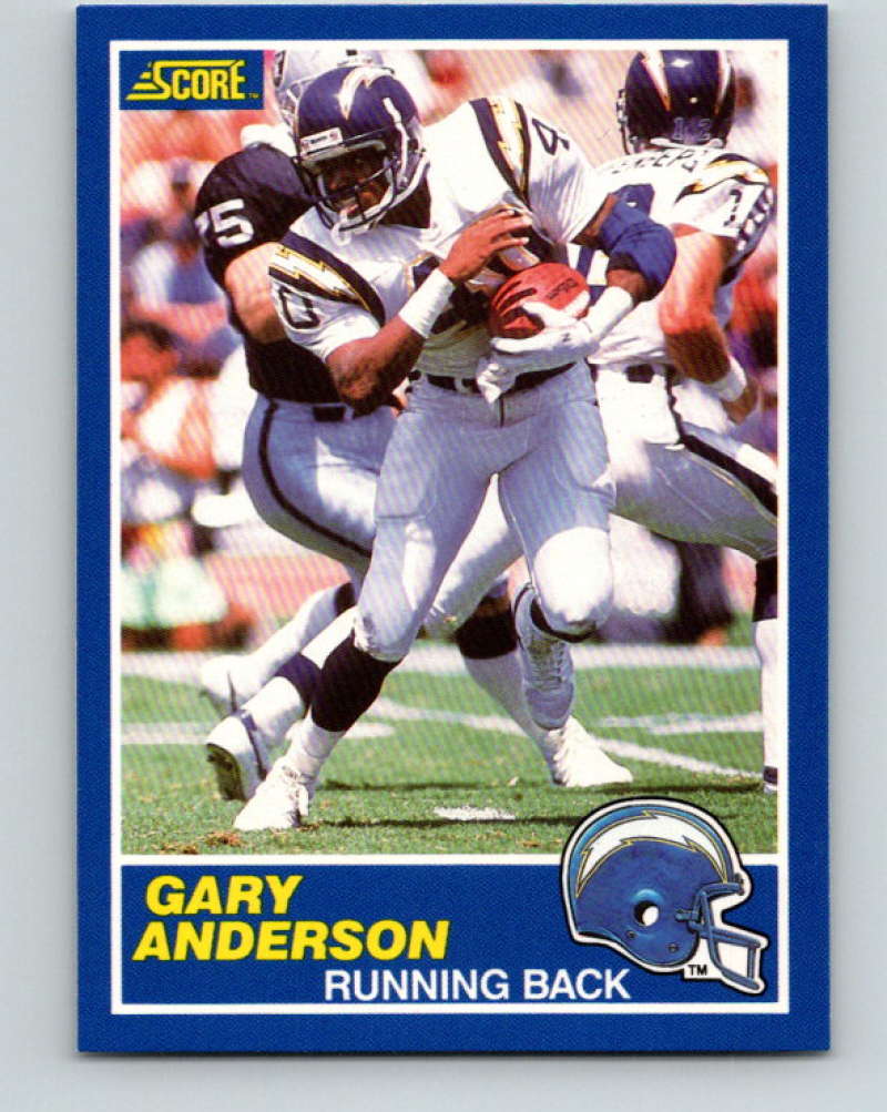 1989 Score #64 Gary Anderson RB Mint San Diego Chargers  Image 1