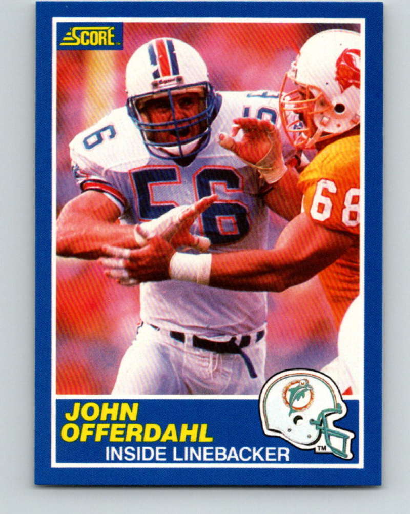 1989 Score #82 John Offerdahl Mint Miami Dolphins  Image 1