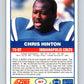 1989 Score #87 Chris Hinton Mint Indianapolis Colts  Image 2