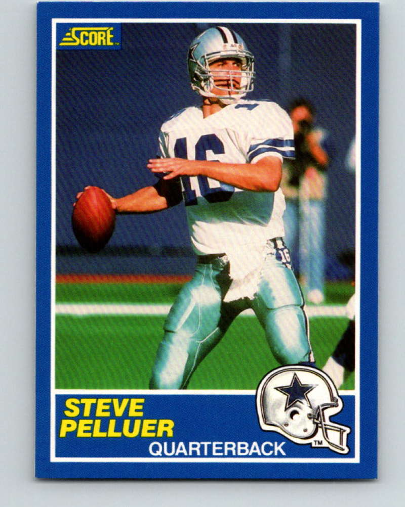 1989 Score #90 Steve Pelluer Mint Dallas Cowboys  Image 1